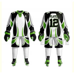 Conjunto de Uniforme de Hockey sobre Hielo Personalizado con Nombre y Número del Equipo, 100% Poliéster, Tejido Transpirable, Secado Rápido, Antibacteriano, Logotipo Personalizado, Perfecto para - Product Image 1