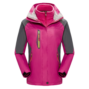 Veste de pluie softshell imperméable à l'extérieur manteau de neige à capuche avec doublure intérieure détachable vêtements de gros - Product Image 2