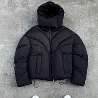 Veste d'hiver matelassée coupe-vent chaude et surdimensionnée pour homme, style streetwear urbain, personnalisable en gros