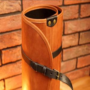 Bois de chauffage cuir bois bûche bois de chauffage stockage cheminée accessoires bois arbre support 100% véritable LLR-0018 véritable - Product Image 5