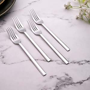 Silver Charm Stainless Steel Mini <b>Forks</b> (Set of 4) Small Eco-Friendly Food Picks for Home & Restaurant Use - Product Image 1