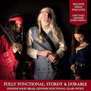 กล้องโทรทรรศน์แบบดึงออกได้ทำจากทองเหลืองขนาด4นิ้วพร้อมกล่องไม้สำหรับกิจกรรมกลางแจ้งแบบพับเก็บได้สำหรับการผจญภัย - Product Image 6