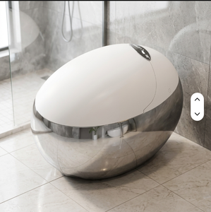 Intelligent Toilet Bowl High Quality Smart <b>Ceramic</b> Siphon Type S-trap Wall-Mounted Remote Luxury Modern Design Gold Plated <b>Egg</b> - Product Image 1