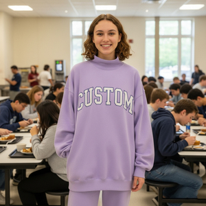 Ensemble de survêtement en molleton de coton Iota Nu Delta 2 pièces IM TECEDGE, style streetwear, pour femmes, écologique, antistatique, uni, respirant - Product Image 2