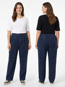 Pantalon en cuir véritable à jambe droite, couleur et taille personnalisées, unisexe, taille élastique, design plissé, pantalon en daim de luxe décontracté - Product Image 6