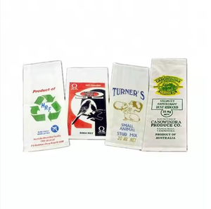 Sacos de PP tejidos blancos/azules 25/50Kg Bolsas de embalaje de plástico impresas digitalmente Mejor precio Listo para enviar Marca HM - Product Image 1