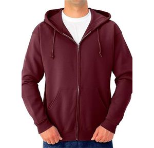 Basics coton mélangé Box Fit Heavy Weight Sweats à capuche zippés pour hommes Violet Drop Shoulder Zipper Hoodie - Product Image 4