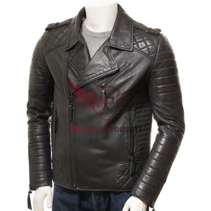 Veste de motard en cuir noir véritable personnalisée pour hommes, vêtements d'extérieur de moto personnalisables pour l'aventurier moderne, veste de motard - Product Image 1