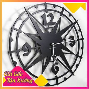 Horloge murale décorative en quartz TDH001, design Art Déco vintage pour salon, mariage, école - Produit en verre à une seule face - Product Image 1