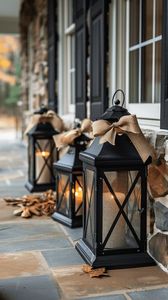 Rustic Hanging Iron <b>Lantern</b> For Outdoor Garden Decor With <b>Candle</b> Light Holder And Sturdy Metal Frame - Product Image 2