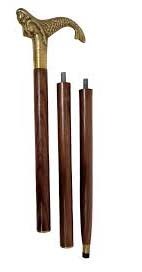 Bastón de madera de diseño hecho a mano de 36 "con mango de latón vintage Nuevo bastón moderno para hombres y mujeres - Product Image 3