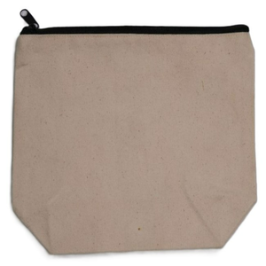 Custom Logo Printed Eco-Friendly Recycled Natural 100%Cotton Canvas Fashion <b>Zip</b> <b>Pouch</b> Bag Soft Elegant Easy Carrying Gold Zipper - Product Image 6