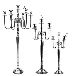 Newest Design wedding candelabra Aluminum Nickel Plated centerpieces For Home & Christmas Event Party Suppliers