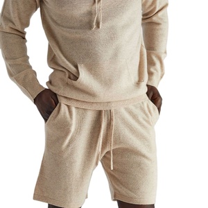 Ensemble short à capuche à manches courtes personnalisé pour hommes Ensemble de haute qualité 100% sweats à capuche et shorts en coton biologique survêtements pour hommes - Product Image 2