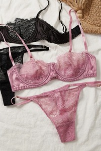 Sujetador fino de encaje francés Lencería para mujer con llantas Sujetador Push Up y panty Conjunto de ropa interior Pechos pequeños Sujetadores triangulares Sujetador de verano - Product Image 6