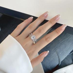 แหวนวันครบรอบเงินสเตอร์ลิงทรงกลมเจลิยา สตาร์เทรล - Product Image 4