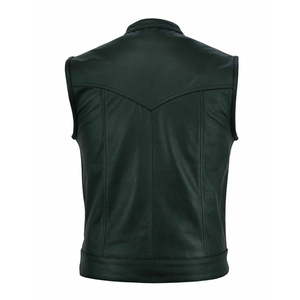 Custom Wholesale 100% High Quality Men's Winter Leather Vest | Latest Design <b>Bike</b> Vest Windproof & Waterproof Outerwear - Product Image 6