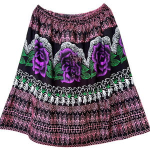 Falda de verano con estampado de animales para mujer, diseño Tribal Hawaiano de tela de alta calidad personalizado con detalle de cintura - Product Image 1