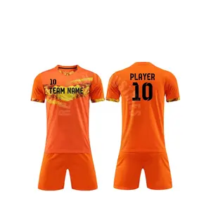 Rexmon Industries-camiseta de fútbol personalizada de alta calidad, uniformes de fútbol de Color naranja y verde, Kit de fútbol para niños