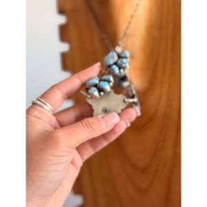 Ensemble de bijoux Lydia Begay, collier en turquoise Golden Hills et argent sterling - Product Image 5