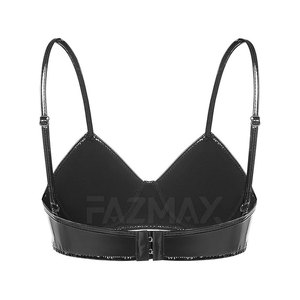 บราหนังสำหรับผู้หญิงน้ำหนักเบา, บราหนังสำหรับผู้หญิงบราหนังย้อมล้วนขนาดพลัสไซส์ - Product Image 3