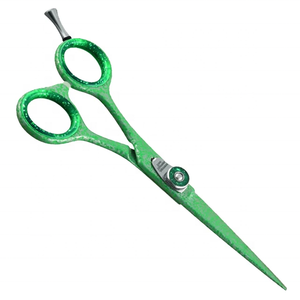 Tijeras de corte de pelo con recubrimiento de polvo púrpura para salón profesional, herramienta de belleza, tornillo de tensión ajustable, dedo extraíble de acero - Product Image 3