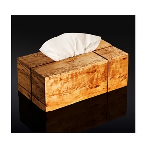 Servilletero decorativo Vintage de forma Rectangular, caja de pañuelos con incrustaciones de madera marrón de la mejor calidad, servilletero - Product Image 6