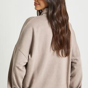 Sweat-shirt pour femmes ou acheteurs en gros avec prix avantageux / Couture durable de haute qualité pour un usage décontracté en hiver, design à col rabattu - Product Image 5