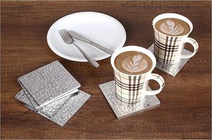 MDF and Aluminium <b>Table</b> <b>Coaster</b> Stylish Mats & Pads Product Christmas Decoration Family Gathering Parties - Product Image 6