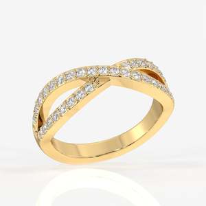 Bague Infinity Grace en or 18 carats avec diamant cultivé en laboratoire - Product Image 2
