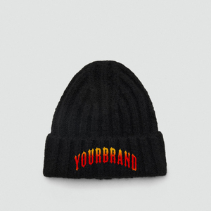 Haute qualité 100% laine Jacquard tricot hommes bonnet hiver tenue décontracté personnalisé brodé personnage logo chaud Hip Hop casquette - Product Image 2