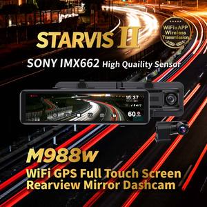 <span class=keywords><strong>1080P</strong></span> Ống kính kép OLED màn hình cảm ứng Dash Cam Xe DVR gương chiếu hậu với <span class=keywords><strong>GPS</strong></span> Wifi tầm nhìn ban đêm [m988w] - Product Image 2