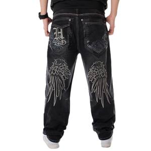 Y2K กางเกงสเก็ตบอร์ดผู้ชายทรงหลวมแนววินเทจใส่สบายกางเกงยีนส์ปักลายฮิปฮอปผ้ายีนส์คาร์โก้ฤดูหนาวฤดูใบไม้ร่วงฤดูร้อน - Product Image 2