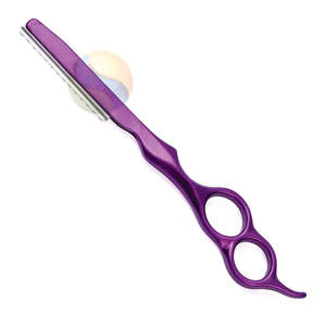 มีดโกนหนวดตรงสแตนเลสพรีเมียมพร้อมโลโก้สั่งทำพิเศษ สำหรับช่างตัดผมมืออาชีพ  มีดโกนหนวดและมีดซอยผม ด้ามจับไม้ - Product Image 1