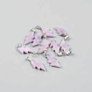 Pendentif Lightning Bolt Lepidolite Gemstone-Pendentif à breloque scientifique unique en argent 925 - Product Image 1