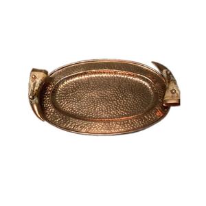 Bandejas para servir de cobre martillado, barra, bandeja para el hogar, organizador de almacenamiento de Metal, bandeja redonda, producto de la mejor calidad - Product Image 4