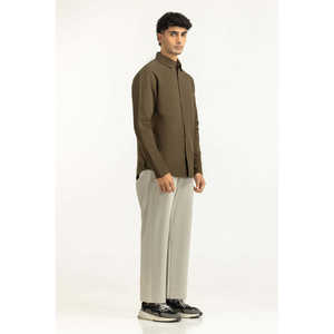 Camisas Casuales de Popelina para Hombre, Corte Regular, con Cuello Mao, Botones, Diseño a Cuadros, MN-CS-WS25-290 - Product Image 1