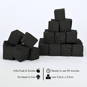 Briquetas de carbón negro de cáscara de coco de calidad superior con poco polvo y humo para asar carne en eventos familiares y restaurantes - Product Image 5