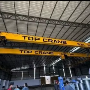 Pont roulant EOT de 5 tonnes, levage industriel lourd, commande logique programmable (PLC) et entraînement par engrenages, entrepôts, usines, efficacité en vrac, électrique - Product Image 1