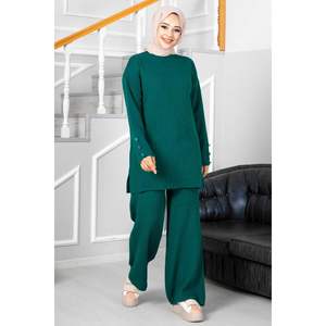 Ensemble Tricot Hijab Détaillé Boutons de Manchette Essence - Product Image 4