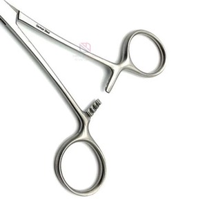 Pinces chirurgicales courbées en acier inoxydable, instrument de chirurgie générale manuel, certifié CE Classe I - Product Image 3