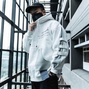 Killwinner Sudadera con capucha de tendencia de gran tamaño Europa y América Calle Casual Algodón Contraste Color Costura Sudaderas con capucha originales - Product Image 3