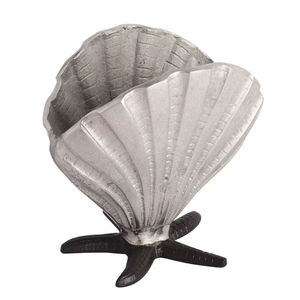 Jarrón de mesa de flores de hierro negro niquelado de aluminio único directo de fábrica, decoración costera artesanal para el hogar, venta al por mayor - Product Image 4