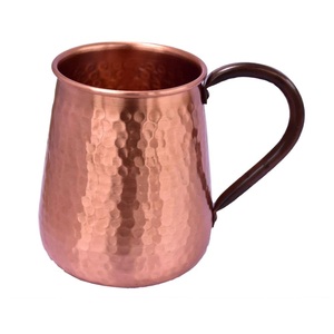 Tonneau en cuivre ordinaire Moscow Mule Solid Mug Pur cuivre massif fabrication de haute qualité tasses en cuivre au prix d'usine de l'Inde - Product Image 5