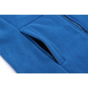 Chaqueta de forro polar suave con bolsillos, abrigo ligero con cremallera completa para recreación al aire libre - Product Image 3