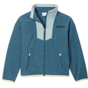 Factory Rate Boys Sweatshirt Breathable And Comfortable Material With Stand Collar Color Block Design Full Sleeves / Zip Pocket - Product Image 1