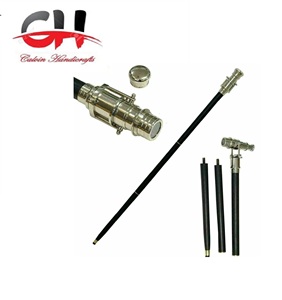 กล้องโทรทรรศน์ทองเหลืองแข็ง36นิ้วสไตล์วินเทจแก้วสายลับแบบซ่อน3พับพร้อมที่จับไม้สีดำแปลกใหม่ไม้เท้าของขวัญ - Product Image 6