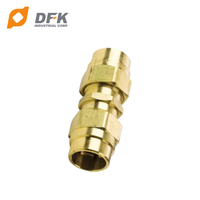 Nouvelles extrémités de raccord de frein à air DFK D.O.T62RB CA360 en laiton à surface lisse, tête hexagonale usinée CNC, diamètre intérieur du tube 3/8 1/2 125 psi