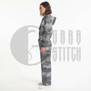 Custom Women <b>Camo</b> <b>Windbreaker</b> Set Lightweight Hooded Jacket Jogger Pants Tracksuit Outdoor OEM ODM Manufacturer - Product Image 5