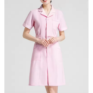 Blouse de laboratoire de base personnalisable pour femmes, longueur régulière, manches courtes blanches pour les hôpitaux comme uniformes - Product Image 5